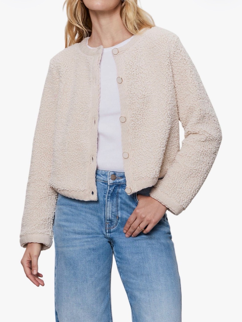 Sanctuary Cozy Sherpa Snap-Front Jacket